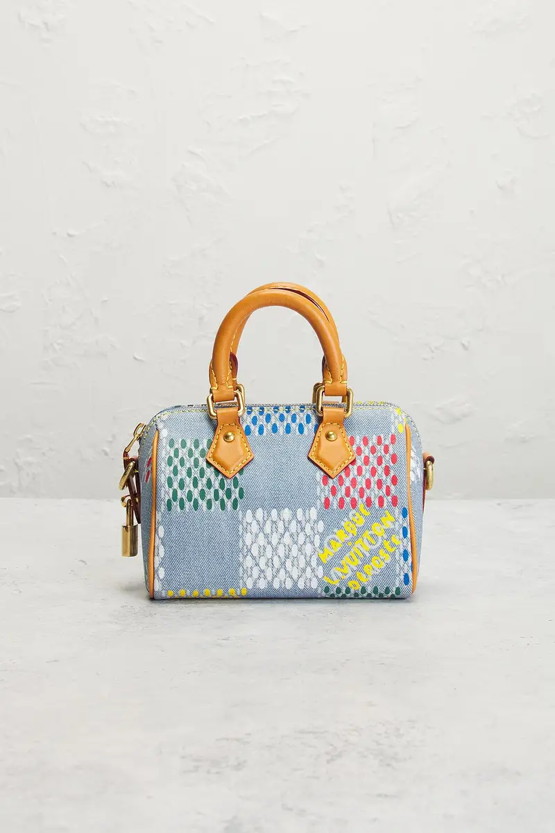 Louis Vuitton Louis Vuitton LV Vers Damier Denim Speedy Bandouliere 18 Handbag | Thumbnail 3