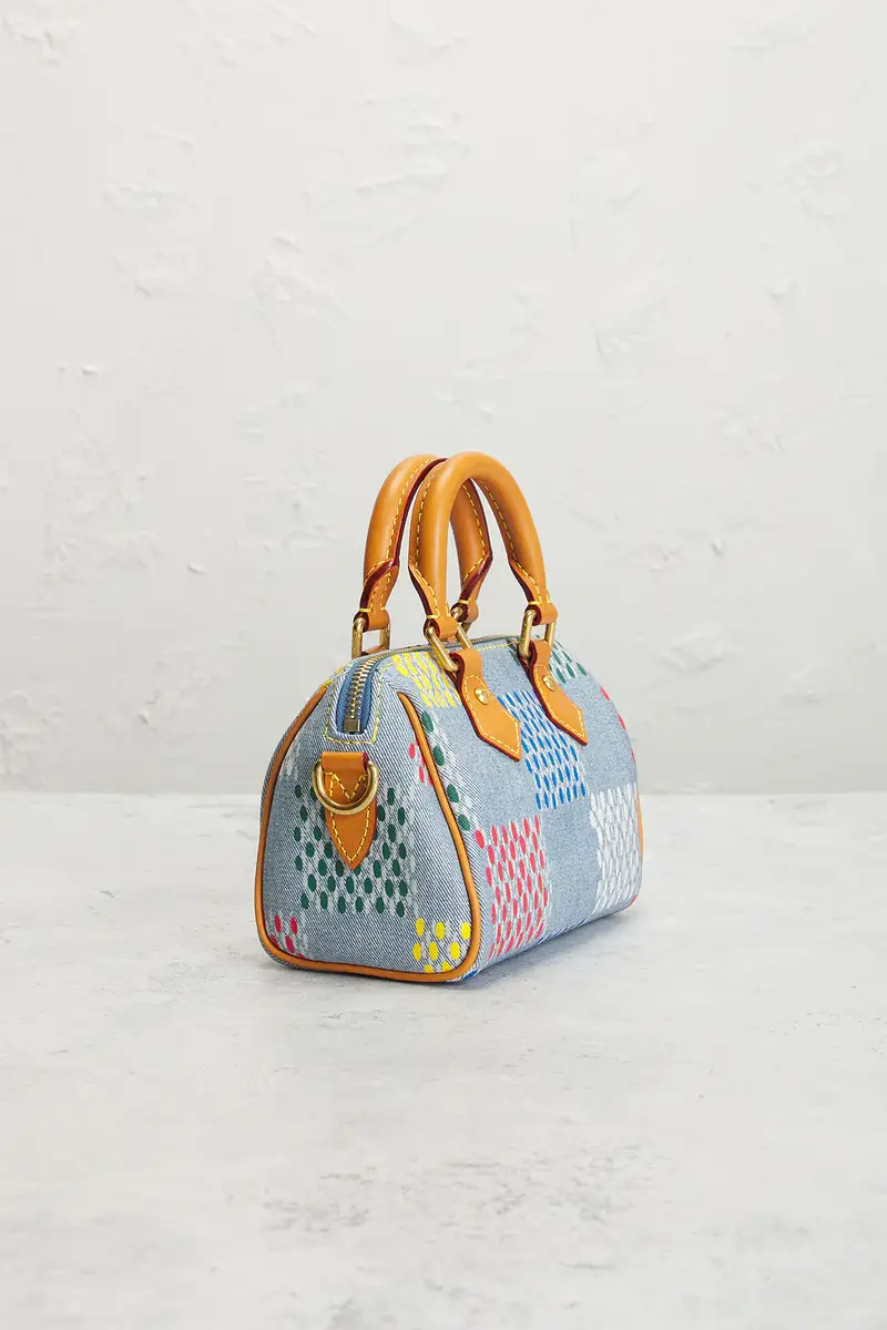 Louis Vuitton Louis Vuitton LV Vers Damier Denim Speedy Bandouliere 18 Handbag | Thumbnail 4