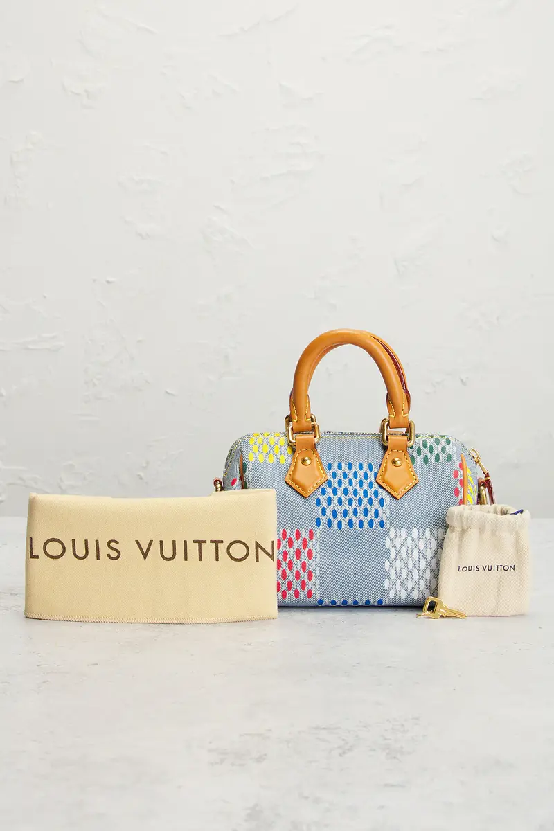 Louis Vuitton Louis Vuitton LV Vers Damier Denim Speedy Bandouliere 18 Handbag | Thumbnail 8