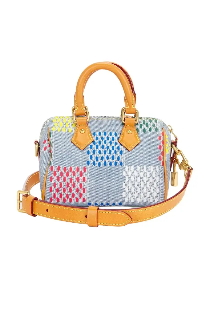 Louis Vuitton Louis Vuitton LV Vers Damier Denim Speedy Bandouliere 18 Handbag | Image 1 Louis Vuitton Louis Vuitton LV Vers Damier Denim Speedy Bandouliere 18 Handbag | Image 1