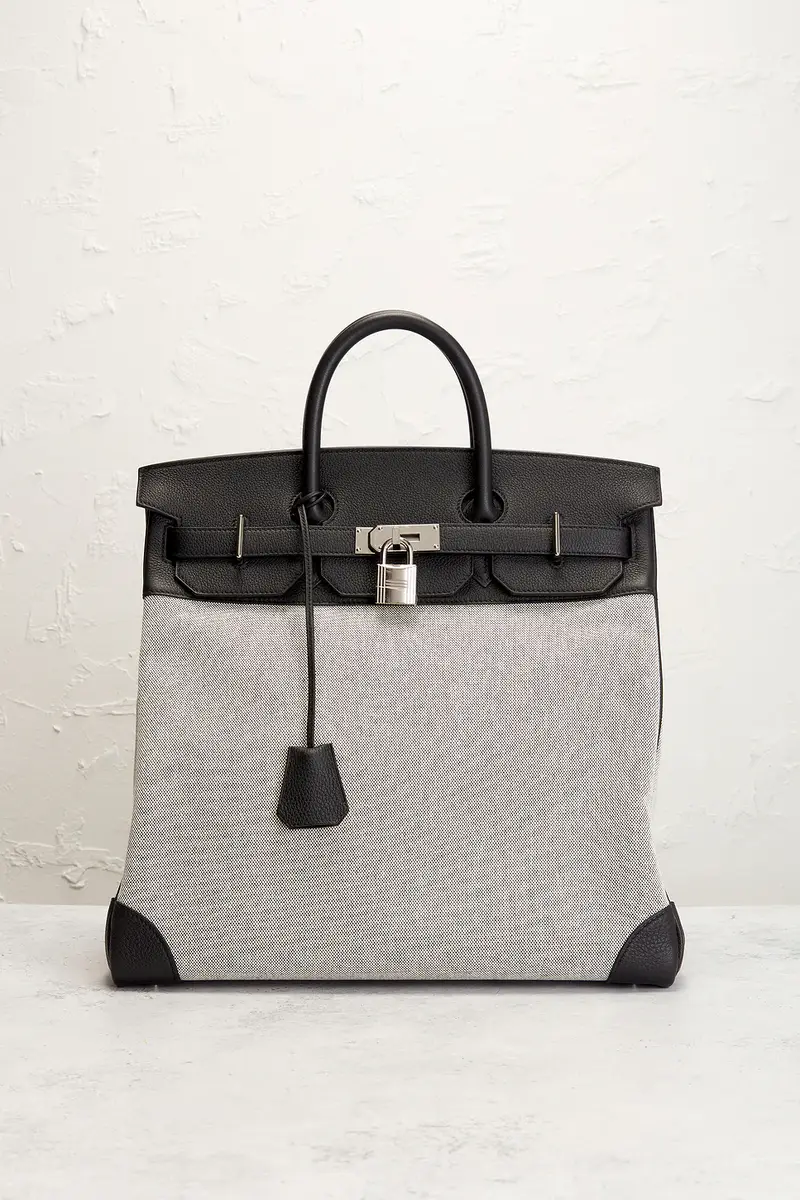HERMÈS Hermes Toile & Evercolor Haut A Courroies Birkin 40 Handbag | Thumbnail 2