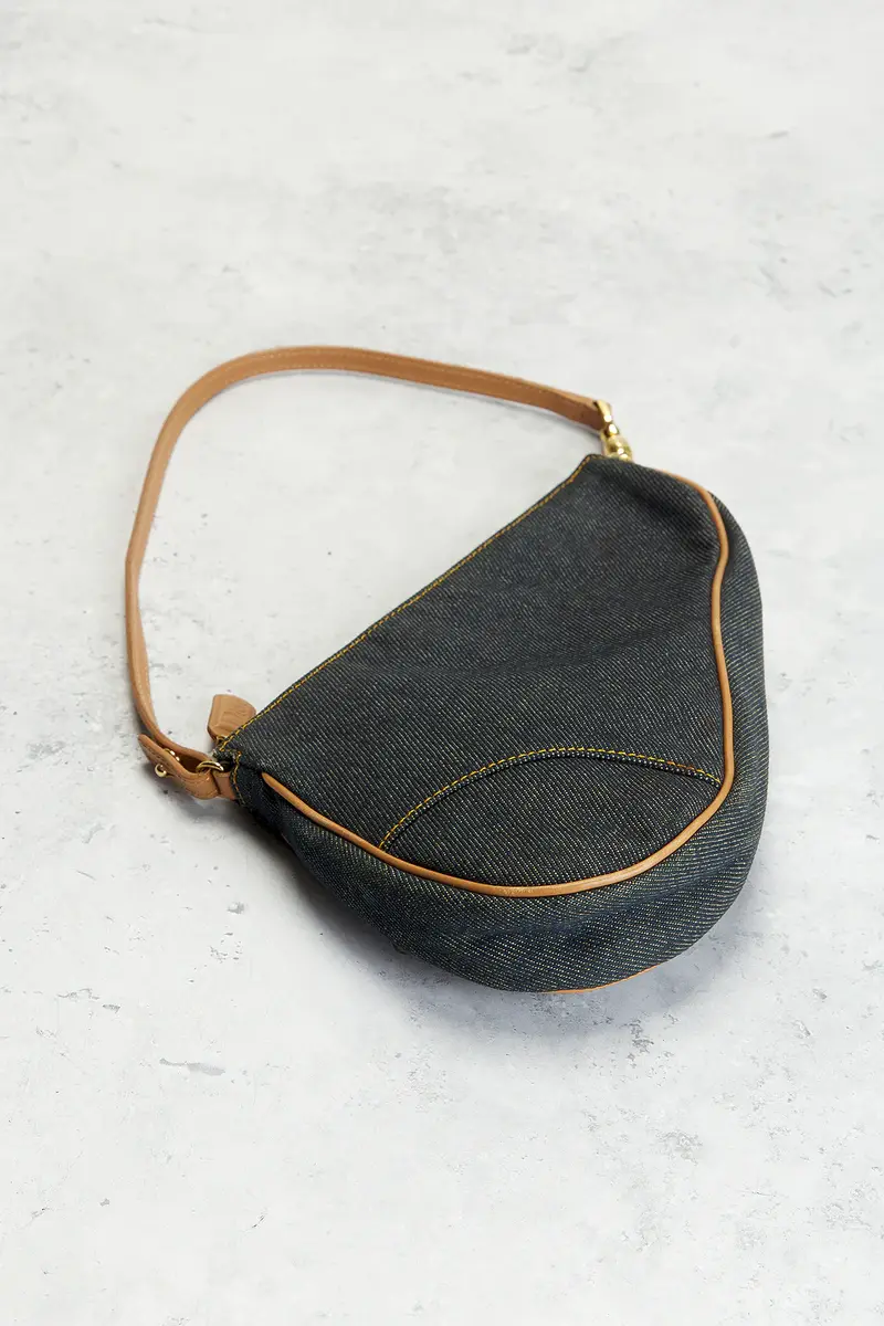 Dior Dior Denim Pochette Saddle Bag | Thumbnail 4
