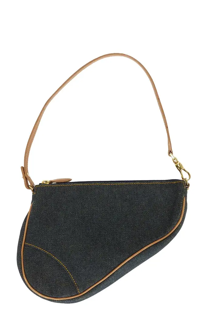 Dior Dior Denim Pochette Saddle Bag