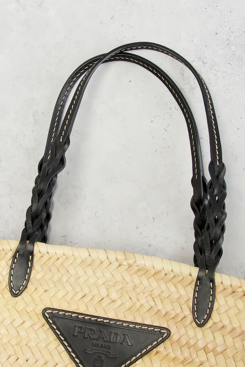 Prada Prada Raffia Tote Bag | Thumbnail 9 Prada Prada Raffia Tote Bag | Thumbnail 9