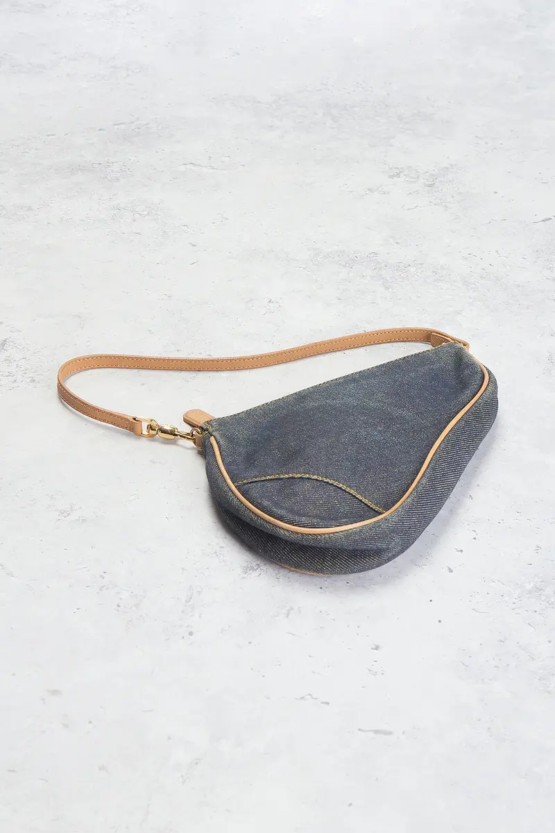 Dior Dior Denim Vintage Pochette Saddle Bag | Thumbnail 4 Dior Dior Denim Vintage Pochette Saddle Bag | Thumbnail 4