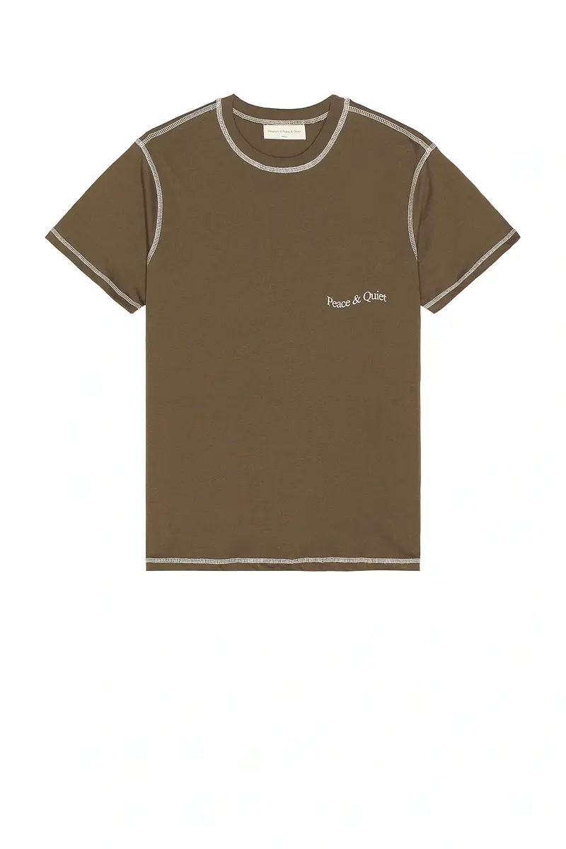 Museum of Peace and Quiet Wordmark Reverse Stitched T-Shirt | Thumbnail 3