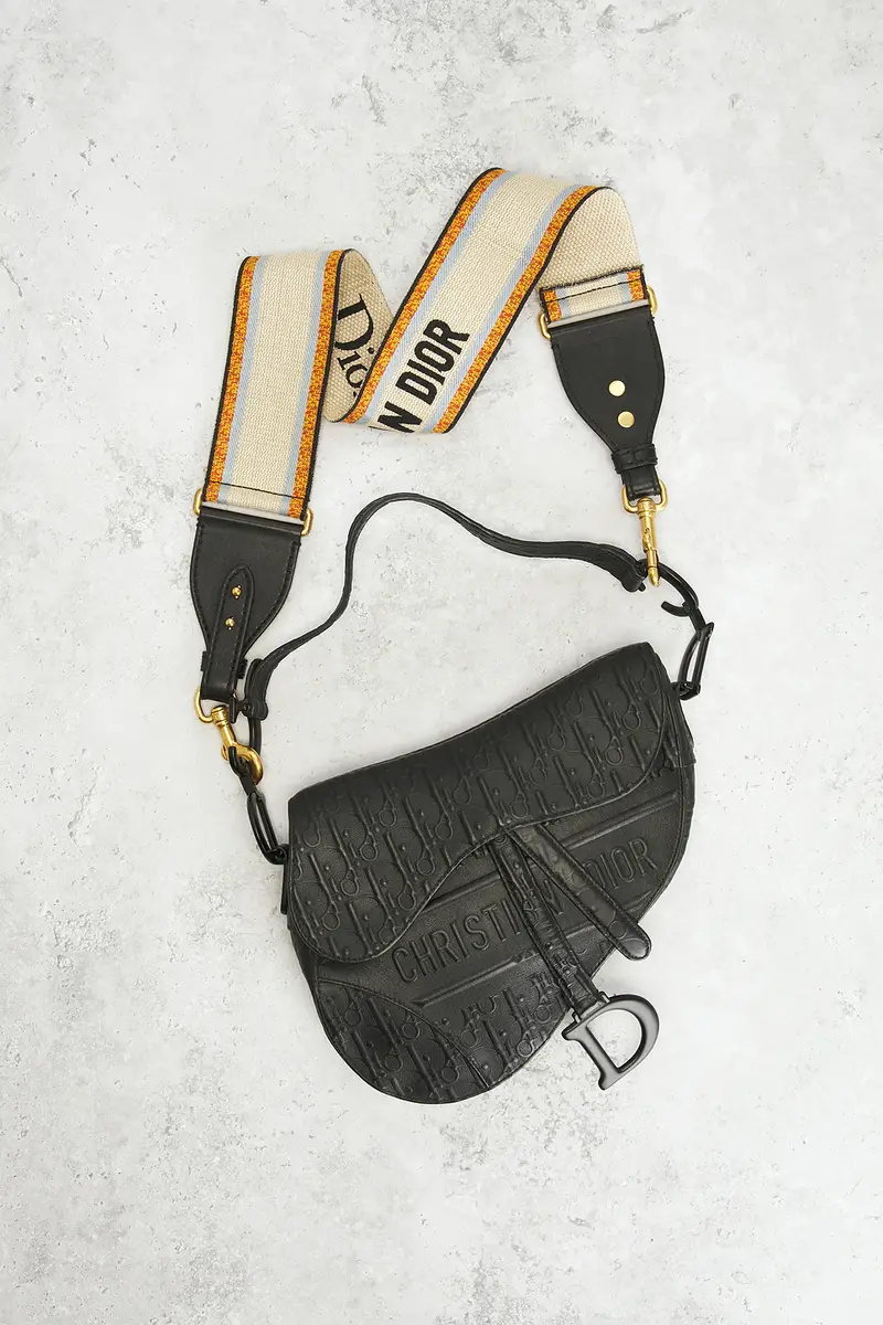 Dior Dior Oblique Embossed Saddle Bag | Thumbnail 2 Dior Dior Oblique Embossed Saddle Bag | Thumbnail 2