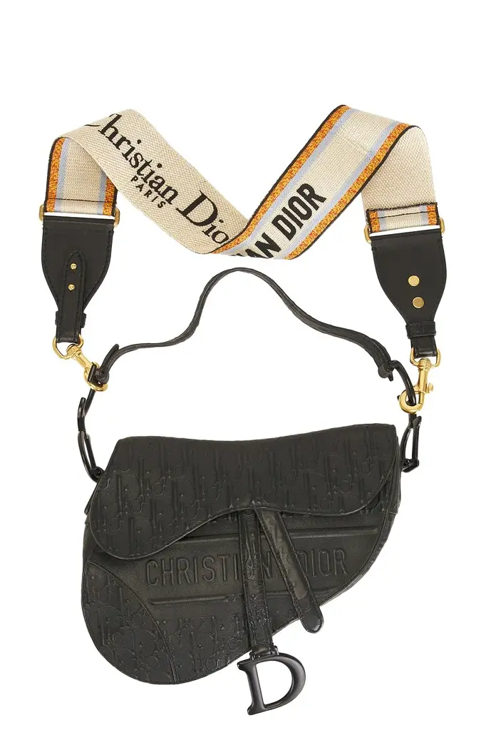 Dior Dior Oblique Embossed Saddle Bag