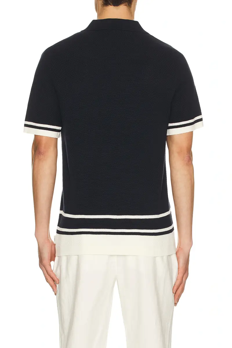 Onia Cotton Textured Johnny Collar Polo | Thumbnail 2 Onia Cotton Textured Johnny Collar Polo | Thumbnail 2