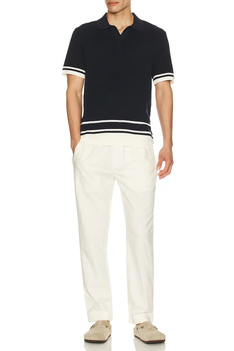 Onia Cotton Textured Johnny Collar Polo | Thumbnail 3 Onia Cotton Textured Johnny Collar Polo | Thumbnail 3