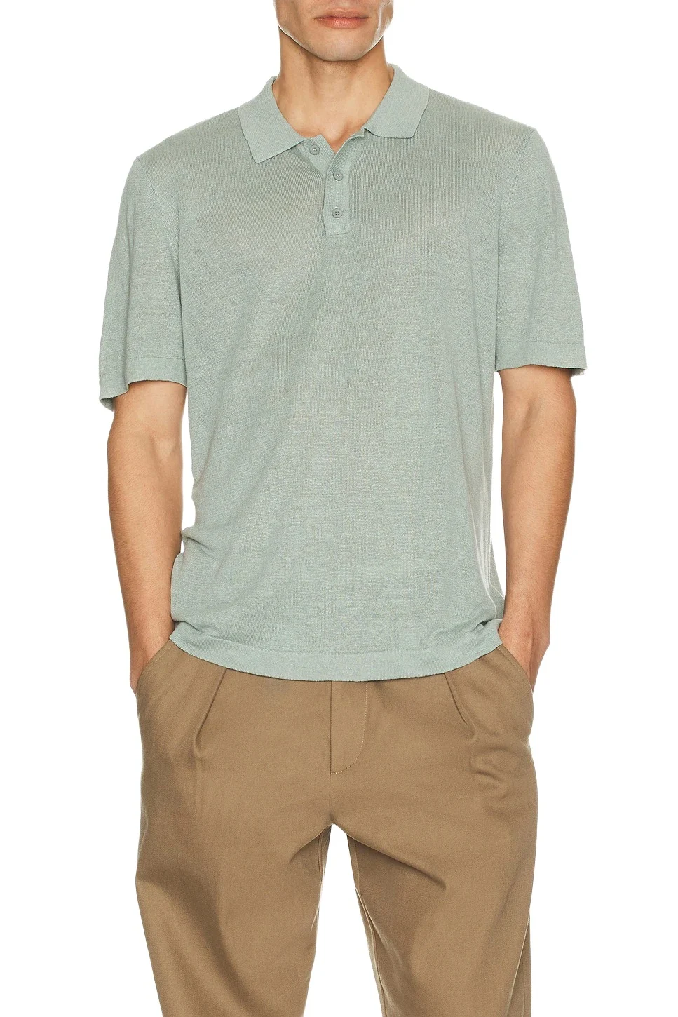 Linen Sweater Polo