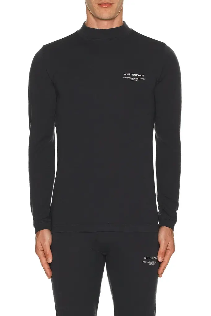 Whitespace Merino Mock Neck Baselayer T-Shirt