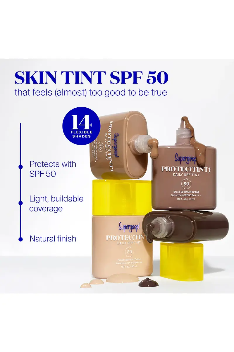 SUPERGOOP! Protec(tint) Daily Skin Tint SPF 50 | Thumbnail 6 SUPERGOOP! Protec(tint) Daily Skin Tint SPF 50 | Thumbnail 6