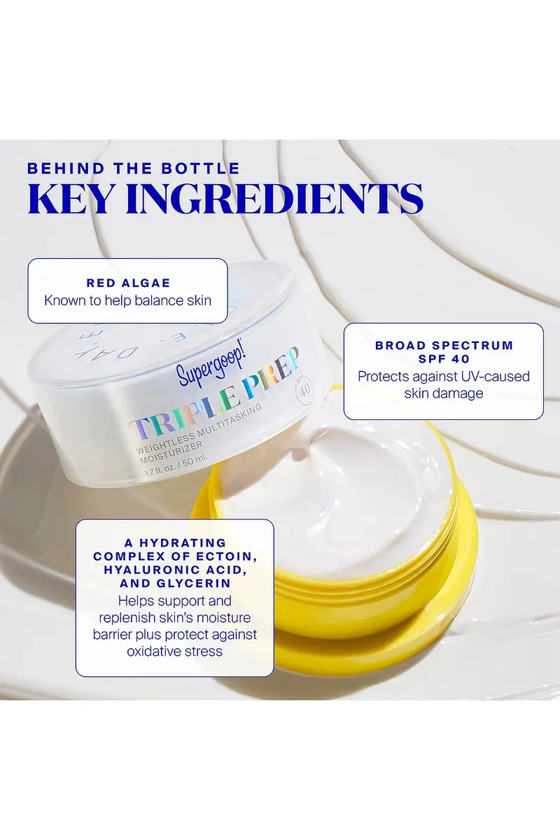 SUPERGOOP! Triple Prep Weightless Daily Moisturizer SPF 40 | Thumbnail 4 SUPERGOOP! Triple Prep Weightless Daily Moisturizer SPF 40 | Thumbnail 4