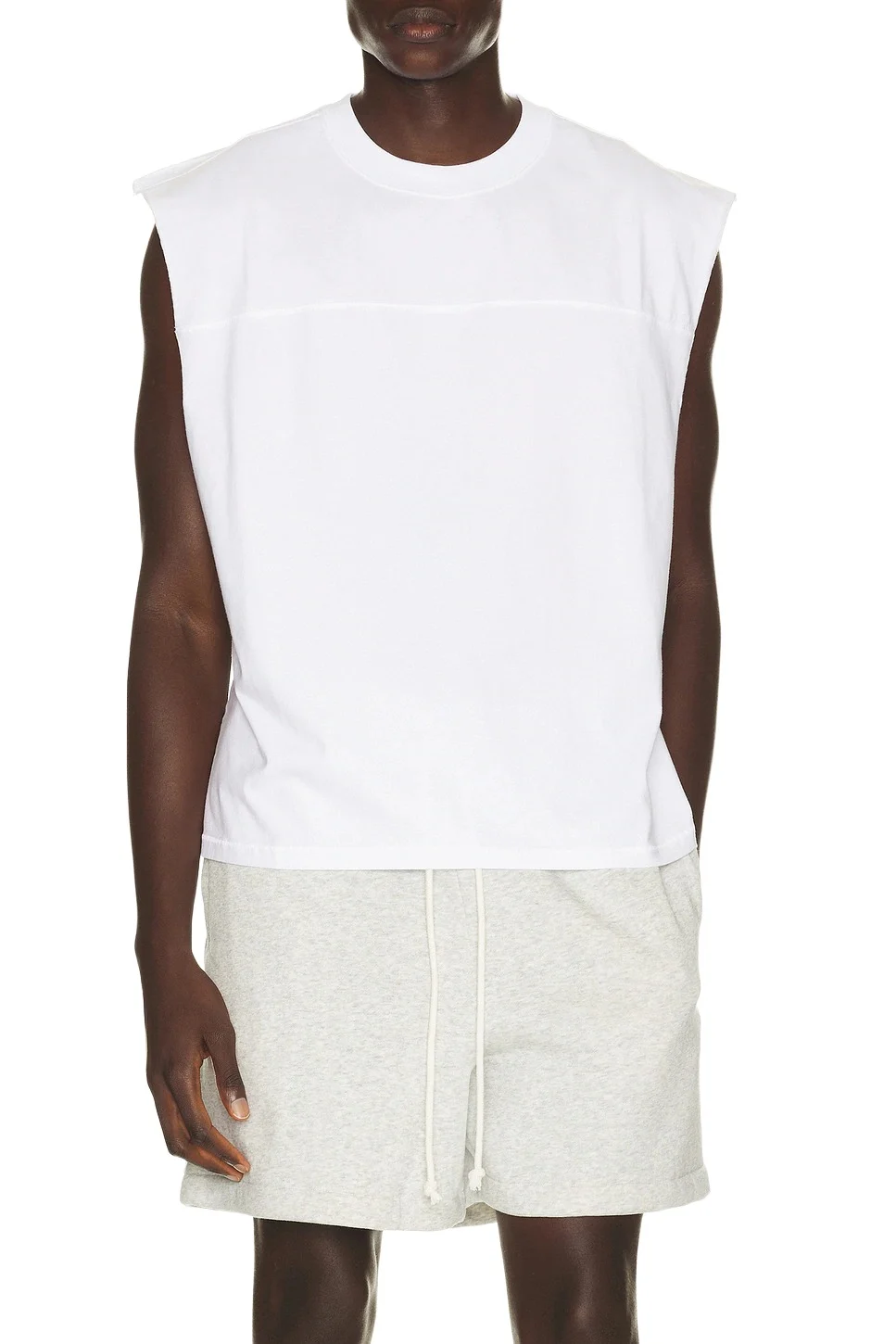 Heavyweight Cotton Cropped Cutoff Tee Heavyweight Cotton Cropped Cutoff Tee