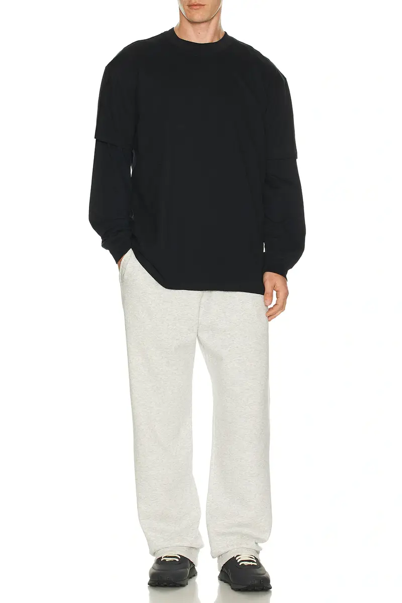 Skims Heavyweight Cotton Long Sleeve T-Shirt | Thumbnail 3
