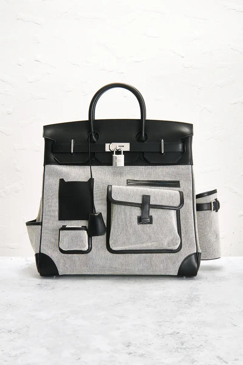 HERMÈS Hermes Evercalf Toile Cargo Haut A Courroies Birkin 40 Handbag | Thumbnail 2