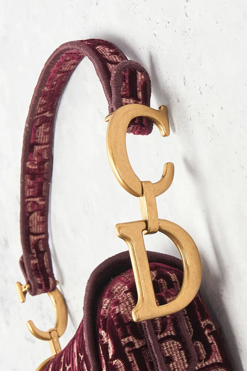Dior Dior Oblique Embroidered Velvet Saddle Bag | Thumbnail 7