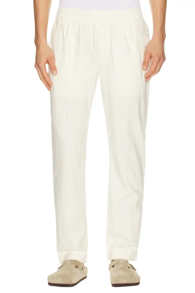 Onia Linen Cotton Stretch Cuff Pant | Image 1 Onia Linen Cotton Stretch Cuff Pant | Image 1