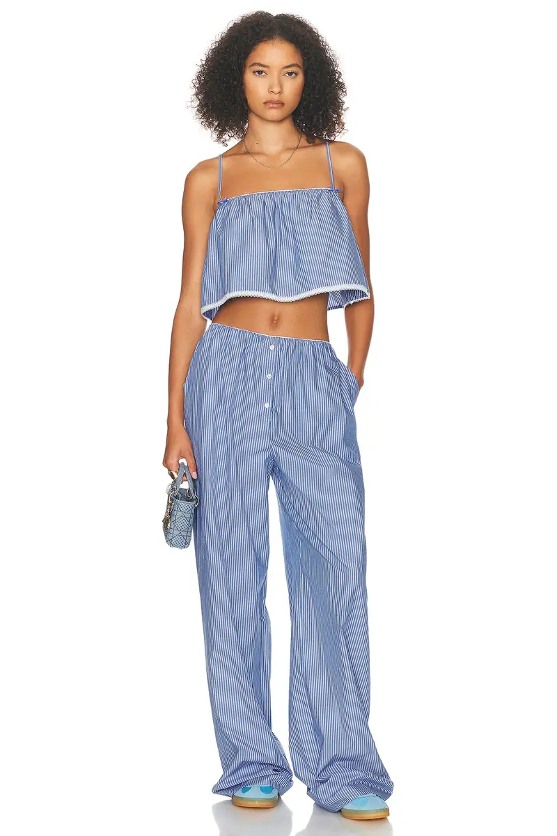 Helsa Pinstripe Poplin House Pants | Thumbnail 5