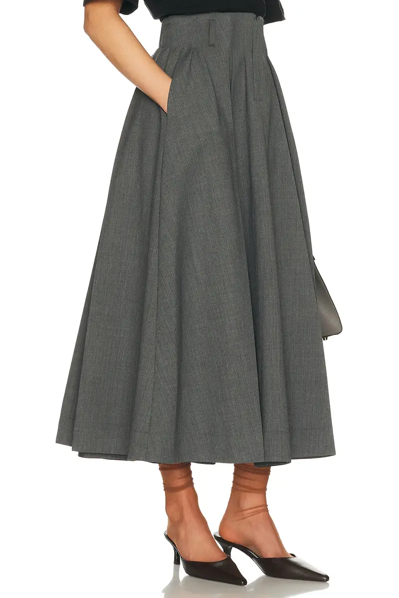 Helsa Wool Blend Pleated Skirt | Thumbnail 2