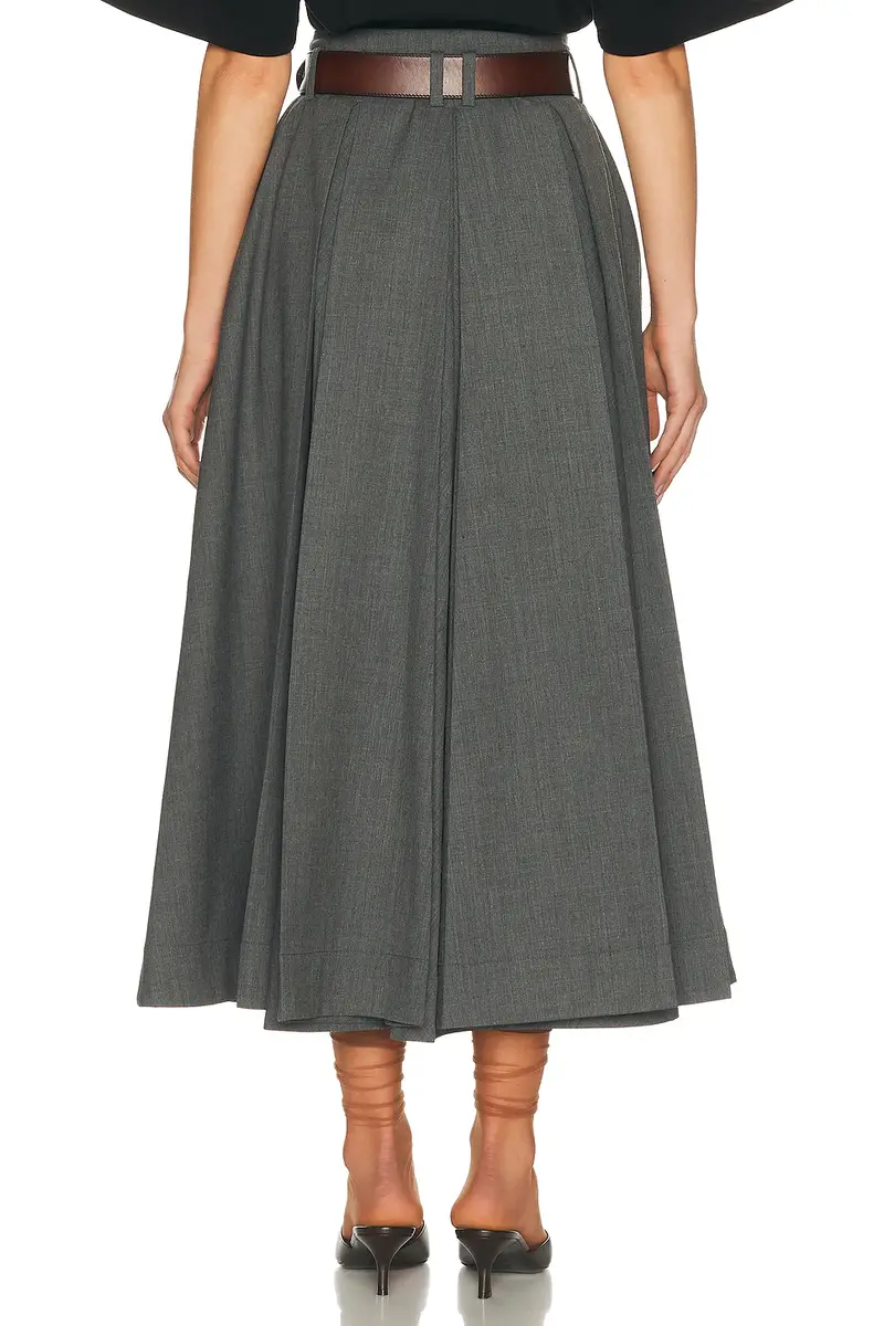 Helsa Wool Blend Pleated Skirt | Thumbnail 4