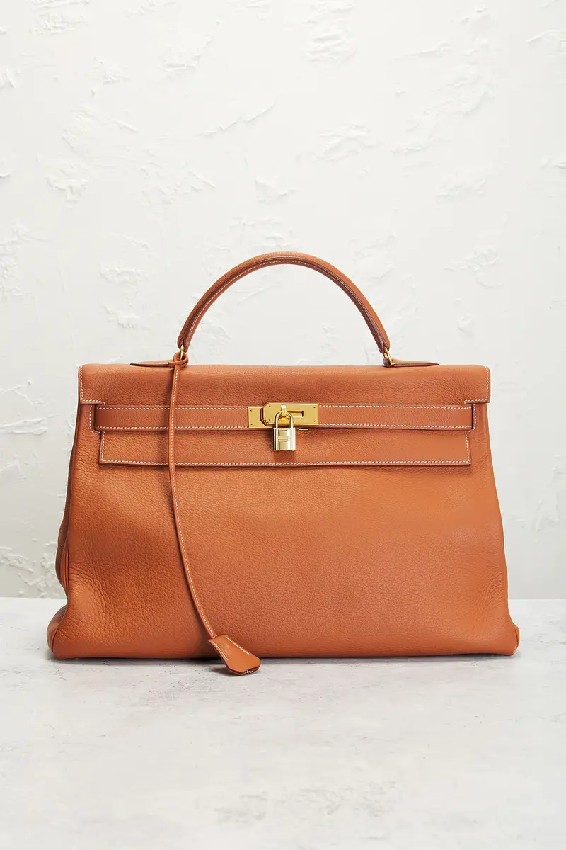 HERMÈS Hermes Taurillon Clemence Kelly 40 Handbag | Thumbnail 2