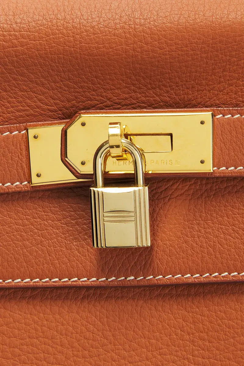 HERMÈS Hermes Taurillon Clemence Kelly 40 Handbag | Thumbnail 5