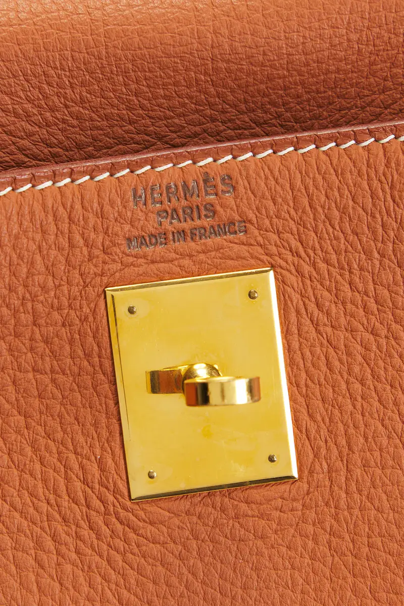 HERMÈS Hermes Taurillon Clemence Kelly 40 Handbag | Thumbnail 6