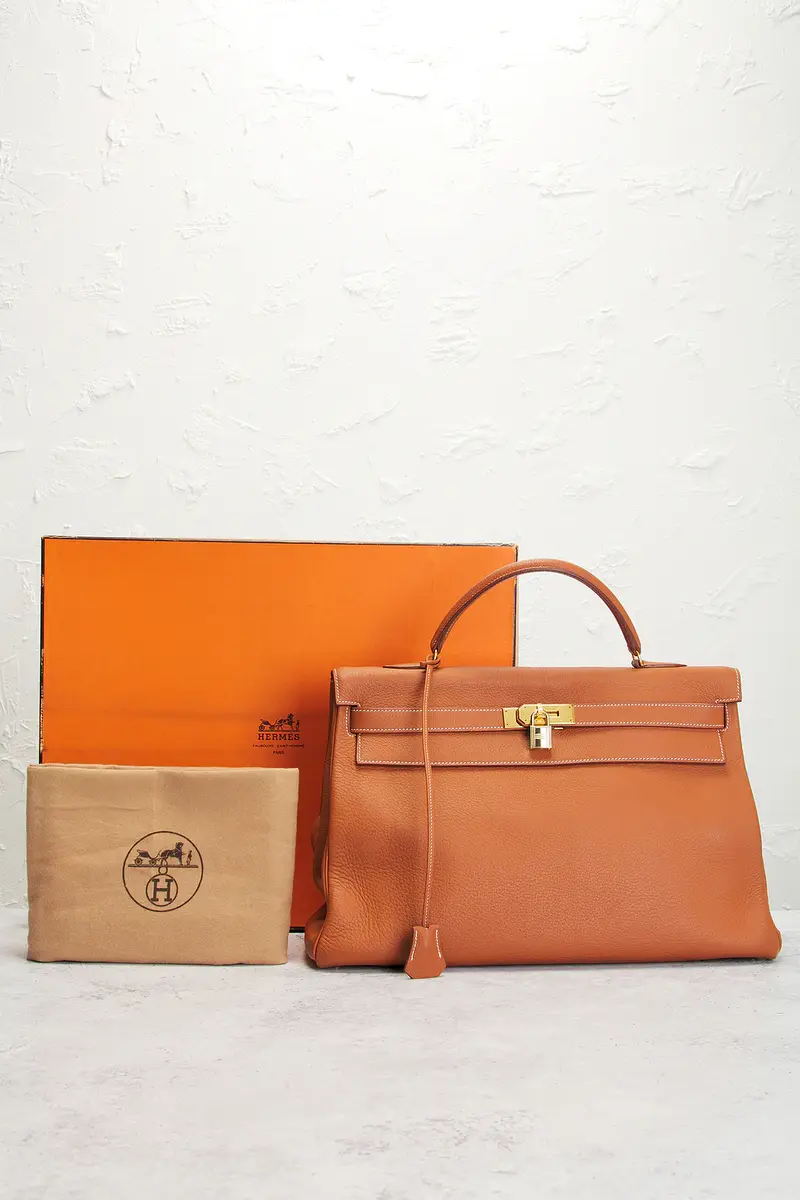HERMÈS Hermes Taurillon Clemence Kelly 40 Handbag | Thumbnail 10