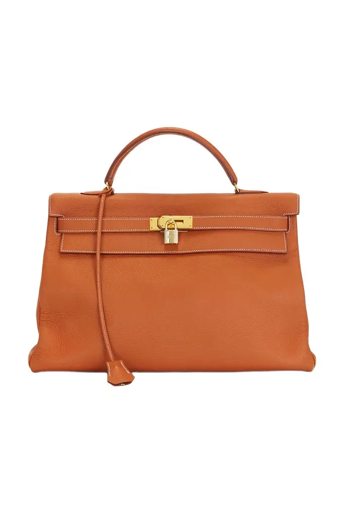HERMÈS Hermes Taurillon Clemence Kelly 40 Handbag | Image 1 HERMÈS Hermes Taurillon Clemence Kelly 40 Handbag | Image 1