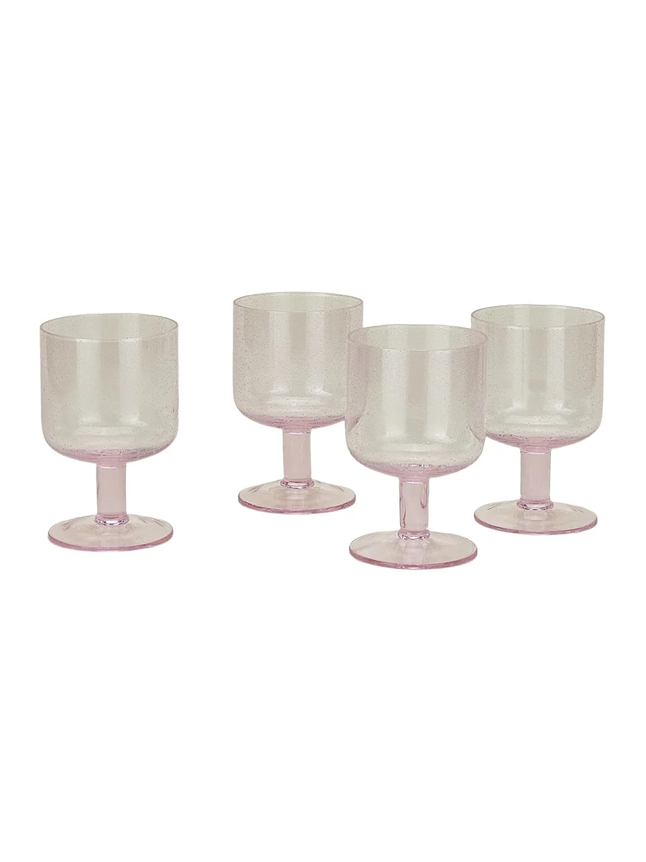 Simple Seeded Glassware Set Of 4 Simple Seeded Glassware Set Of 4