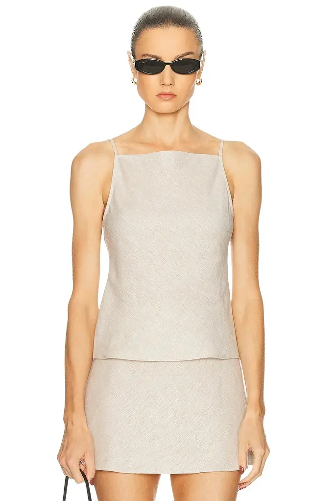 L'Academie Eula Linen Top