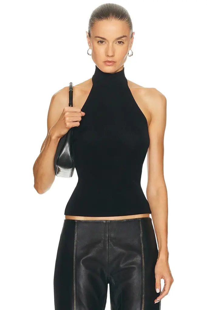 L'Academie Claudette Halter Knit Top | Image 1 L'Academie Claudette Halter Knit Top | Image 1