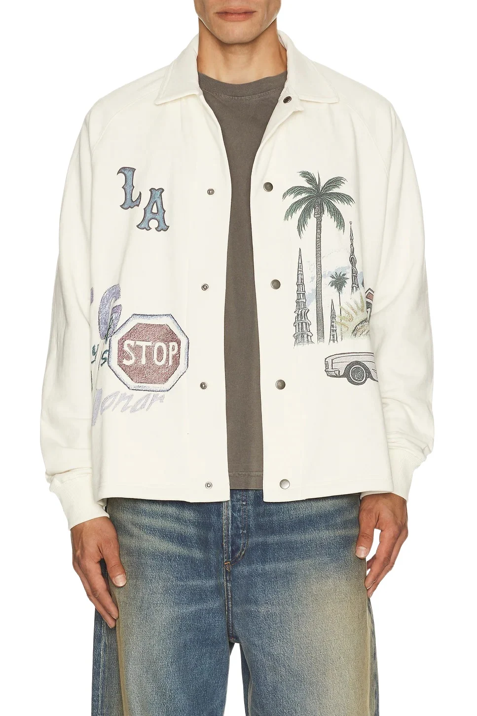 All Over La Fleece Coaches Jacket All Over La Fleece Coaches Jacket