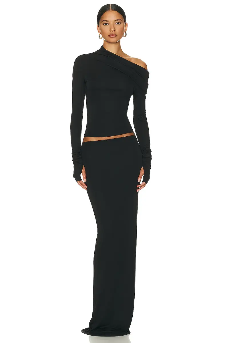 Helsa Matte Jersey Slim Skirt | Thumbnail 4 Helsa Matte Jersey Slim Skirt | Thumbnail 4