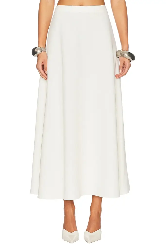 Helsa The Heavy Crepe Midi Skirt
