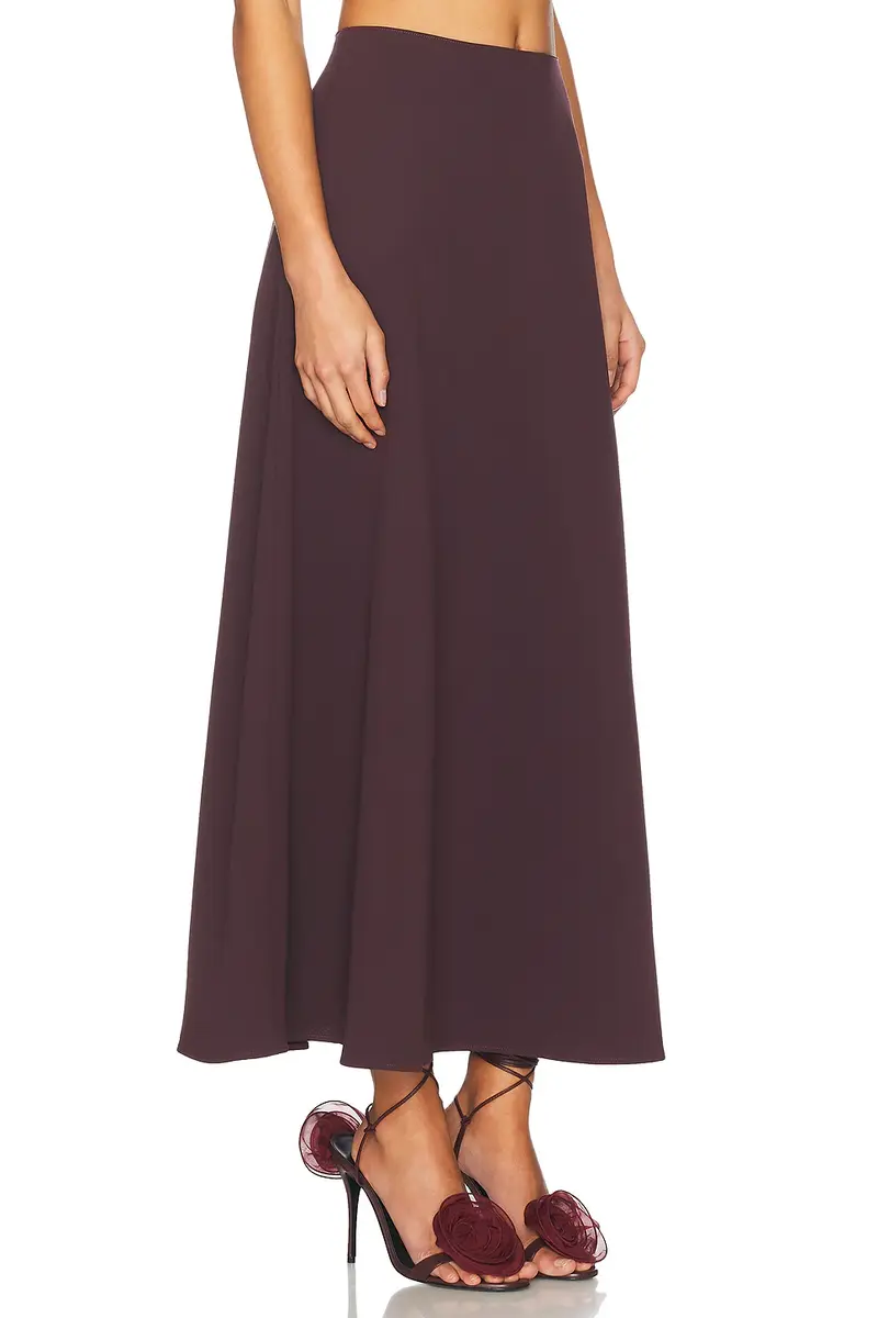 Helsa The Heavy Crepe Midi Skirt | Thumbnail 2