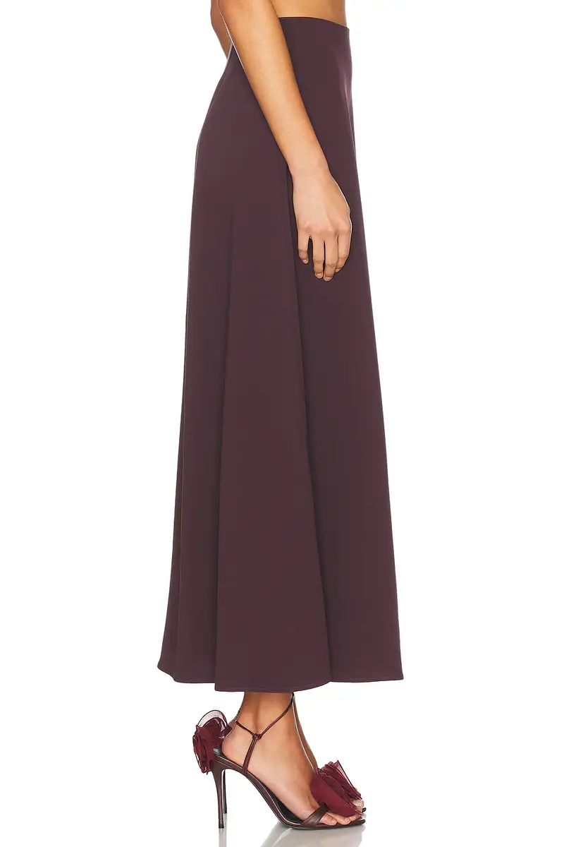Helsa The Heavy Crepe Midi Skirt | Thumbnail 3