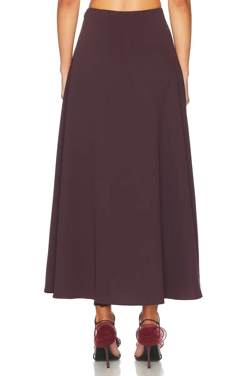 Helsa The Heavy Crepe Midi Skirt | Thumbnail 4
