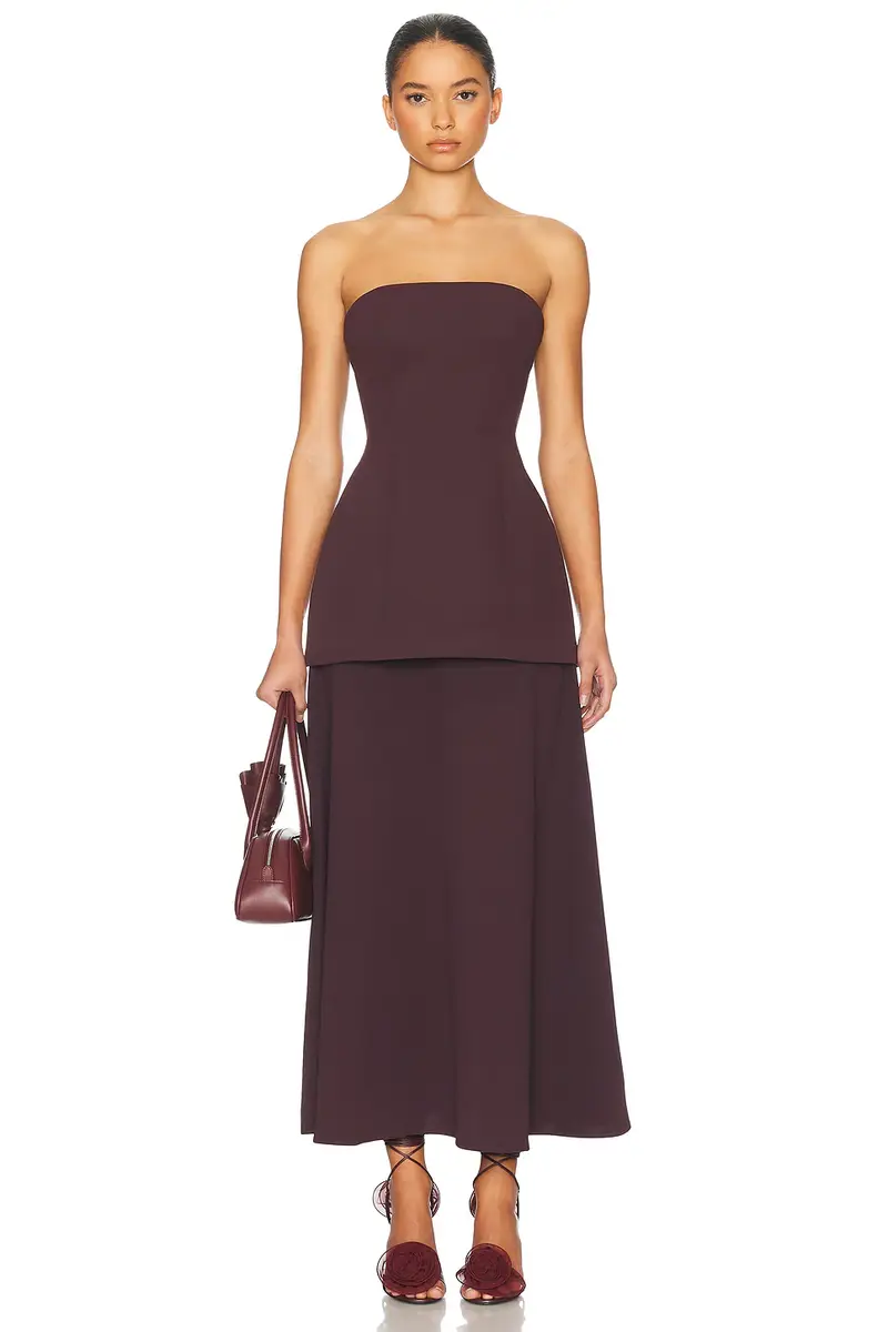 Helsa The Heavy Crepe Midi Skirt | Thumbnail 5