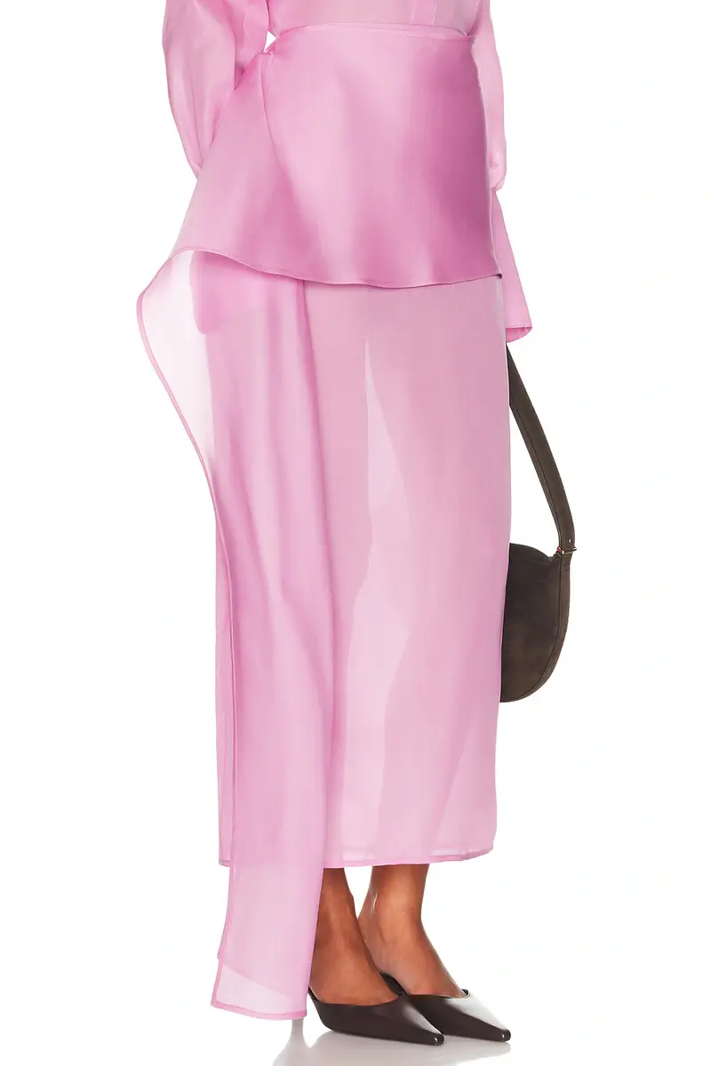 Helsa The Silk Gazar Skirt With Drape | Thumbnail 2 Helsa The Silk Gazar Skirt With Drape | Thumbnail 2