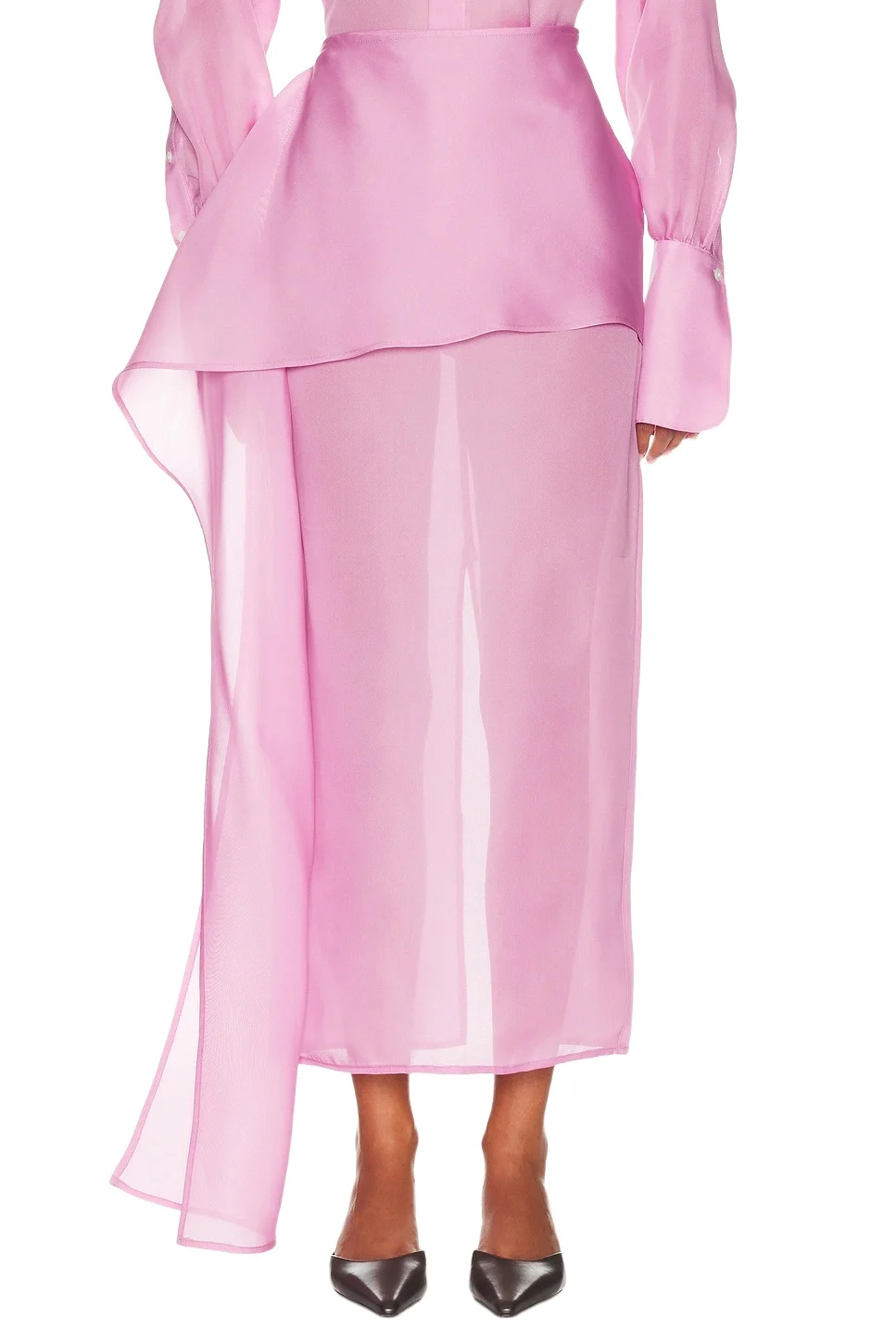 The Silk Gazar Skirt With Drape The Silk Gazar Skirt With Drape