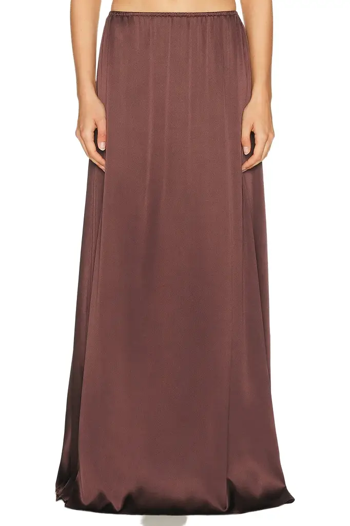 Helsa The Silk Charmeuse Maxi Skirt