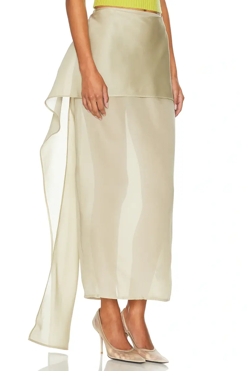 Helsa The Silk Gazar Skirt With Drape | Thumbnail 2 Helsa The Silk Gazar Skirt With Drape | Thumbnail 2