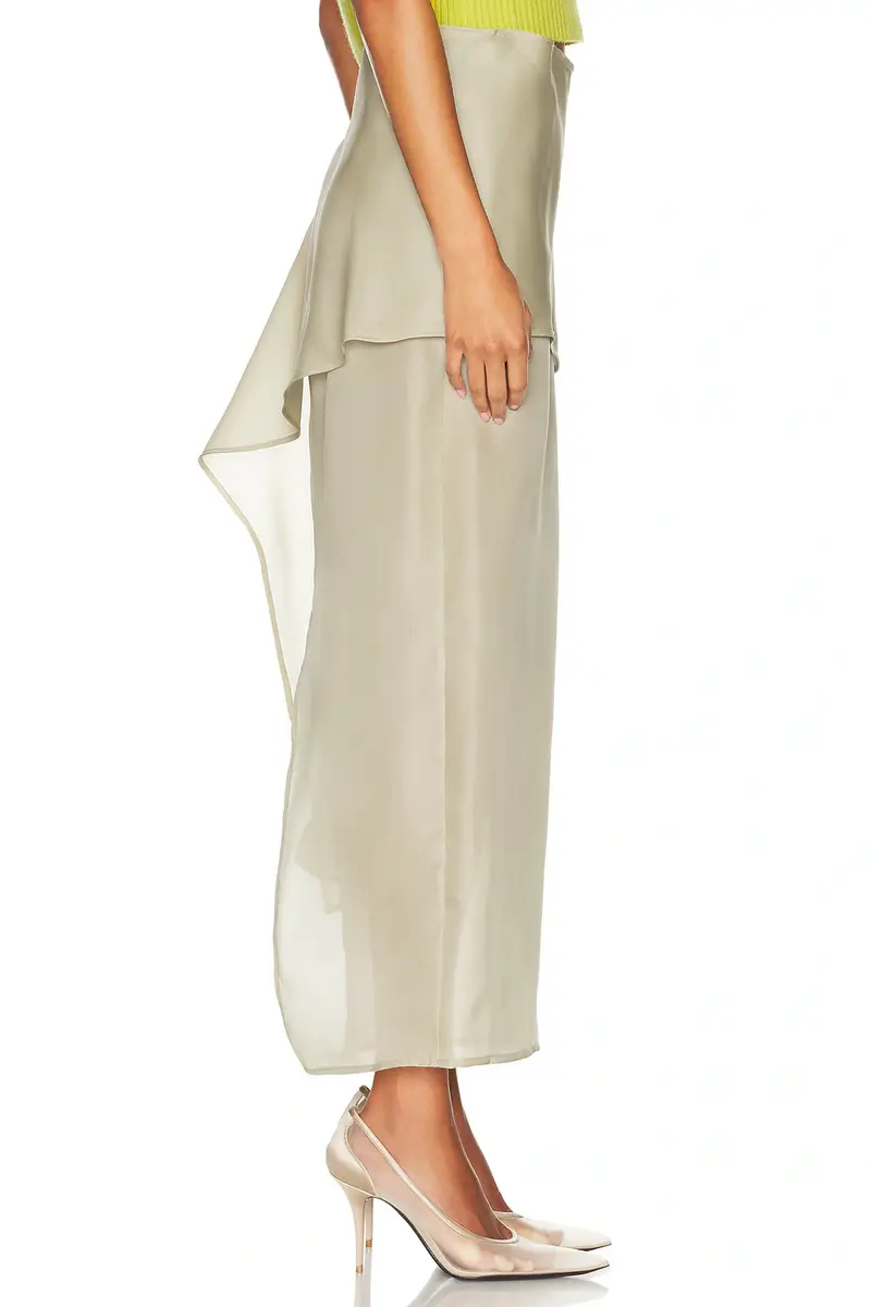 Helsa The Silk Gazar Skirt With Drape | Thumbnail 3 Helsa The Silk Gazar Skirt With Drape | Thumbnail 3