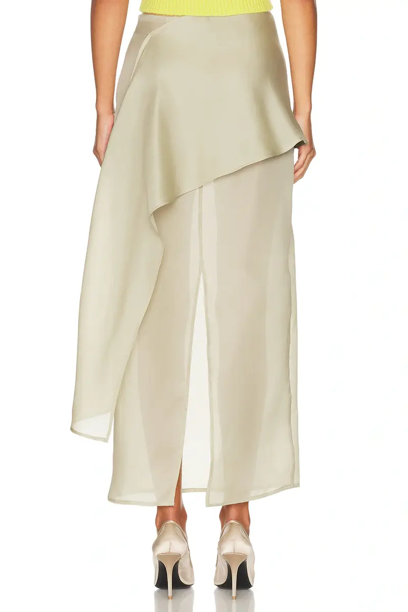 Helsa The Silk Gazar Skirt With Drape | Thumbnail 4 Helsa The Silk Gazar Skirt With Drape | Thumbnail 4