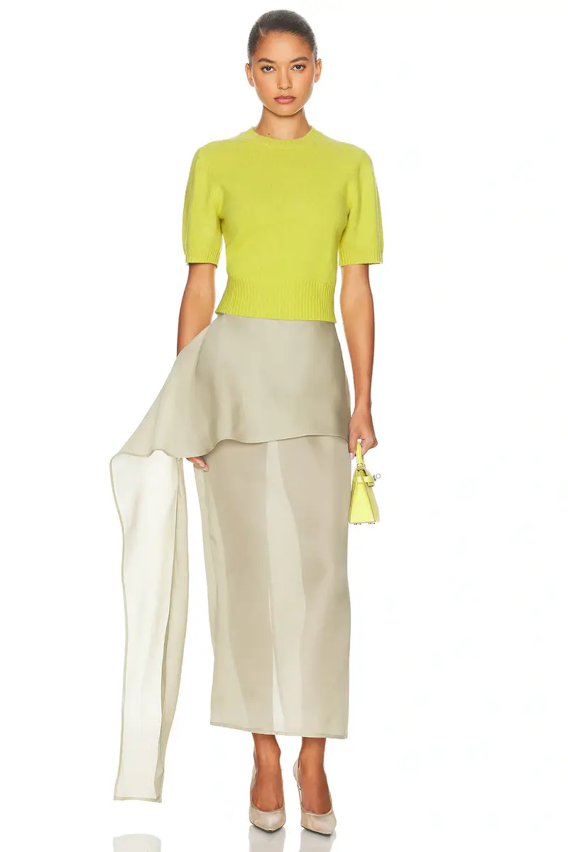 Helsa The Silk Gazar Skirt With Drape | Thumbnail 5 Helsa The Silk Gazar Skirt With Drape | Thumbnail 5