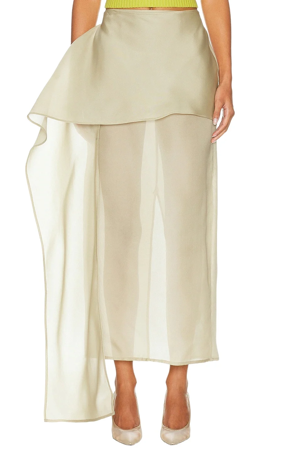 The Silk Gazar Skirt With Drape The Silk Gazar Skirt With Drape