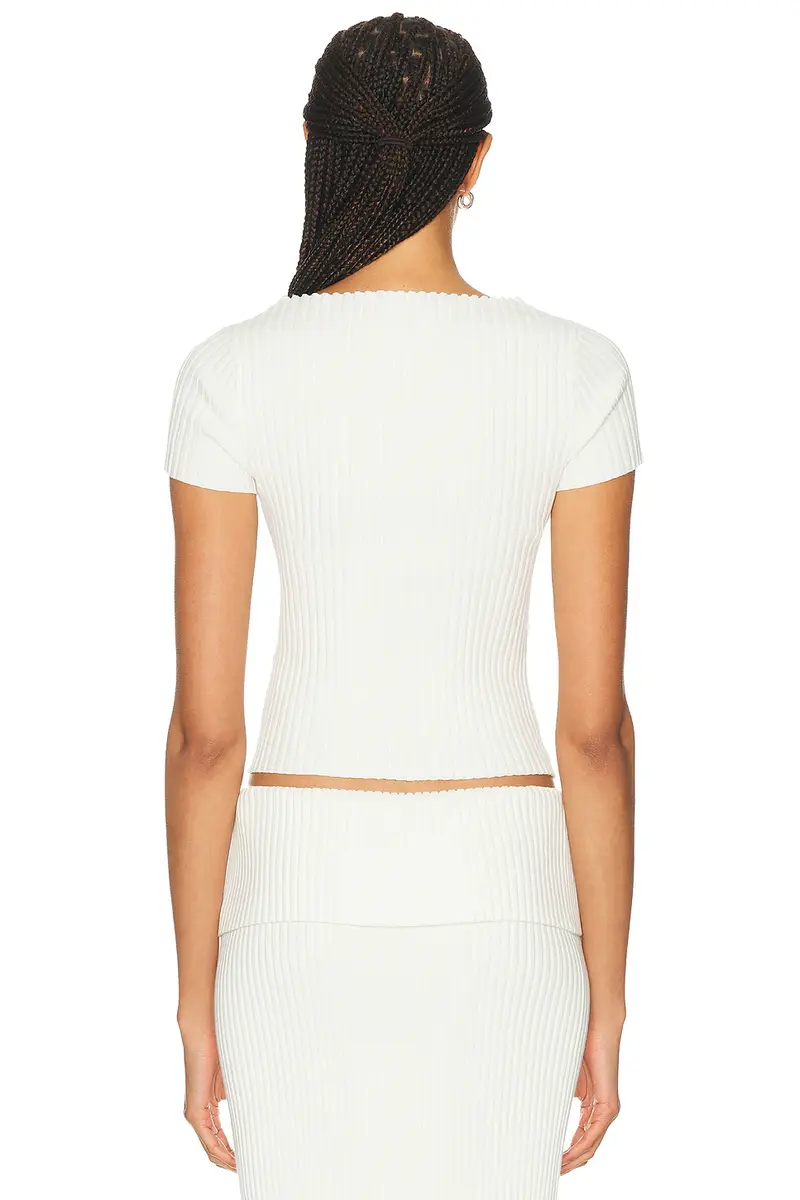 L'Academie Jordin Short Sleeve Rib Top | Thumbnail 3 L'Academie Jordin Short Sleeve Rib Top | Thumbnail 3